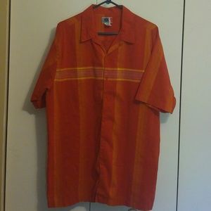 Lg. Orange/yellow striped Arizona Jean camp shirt